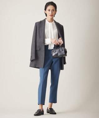 ICB 【WEB限定カラーあり・速乾・洗える】BackSatinAmunzen スカーフタイブラウス オフホワイト系