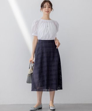 組曲 L ソフトローンパフスリーブ ブラウス アイボリー系