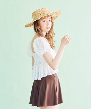 San-ai Resort（三愛水着楽園） 【SALE】３点セット水着　9M【San-ai Resort（サンアイリゾート）】 ホワイト×ブラウン