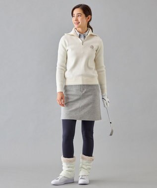 23区GOLF ショート丈が初登場！【WOMMEN】【撥水】ショート レッグウォーマー ホワイト系