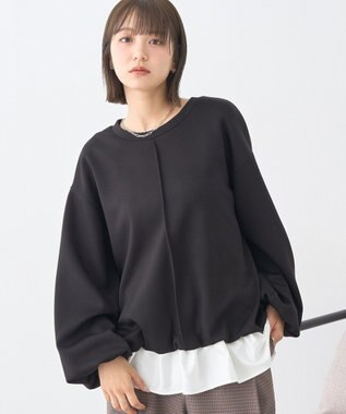 earth music&ecology フリルヘムドッキングプルオーバー