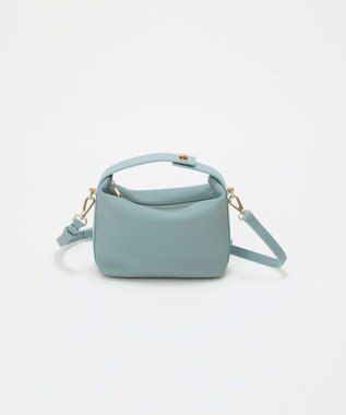 TOPKAPI 【TREASURE TOPKAPI】シュリンクレザー ハンドルオープン ミニ ショルダーバッグ ブルーグレー