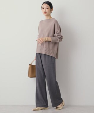 AMERICAN HOLIC バイパチモックネックニットプルオーバー Gray Beige