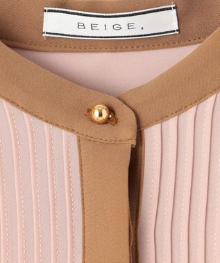 BEIGE， 【S-size】MARIGNY / パフブラウス Nude×Tan
