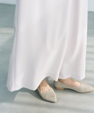 steppi フォルムフィット ポインテッド パンプス ベージュラメ