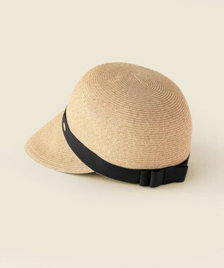 TOCCA 【UV98%以上カット・吸水速乾・抗菌防臭・洗える・サイズ調整可】BACK RIBBON BRAID CAP キャップ ブラック系