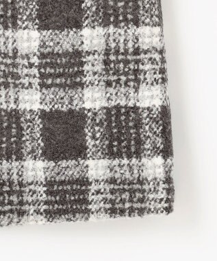 自由区 L BALLIループミルドチェック スカート グレー×オフ