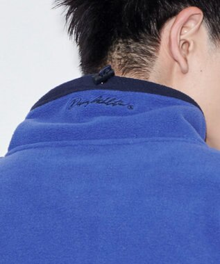 WEGO DISCUSフリースハーフジップPO ブルー