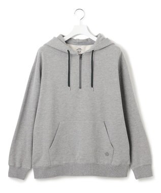 J.PRESS YORK STREET 【UNISEX】プルオーバーパーカー / ハーフジップ ライトグレー系
