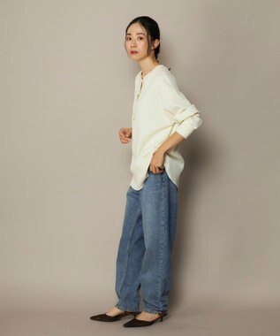 OP／FILA 【ocean pacific】らくティブ/ヘンリーネックワッフルロンT ホワイト