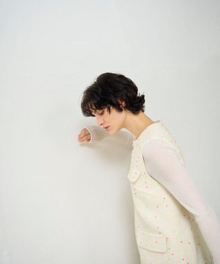 GRACE CONTINENTAL ネオンドットジャガードワンピース キナリ