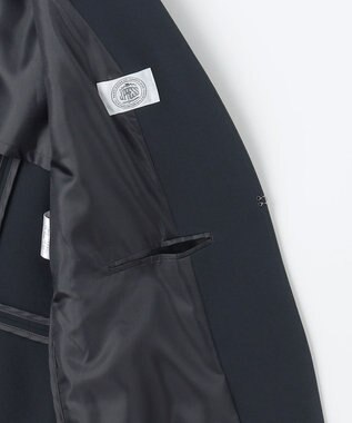 J.PRESS LADIES 【セットアップ対応】セラテリーダブルクロス ノーカラー ジャケット ネイビー系