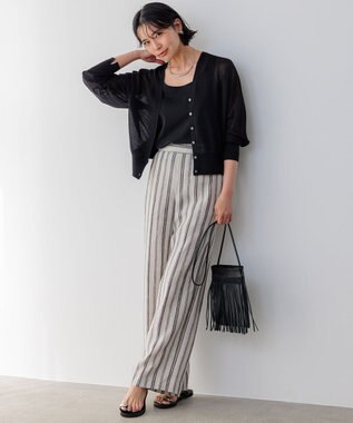 23区 S 【洗える】ヘルシーインナー タンクトップ ブラック系