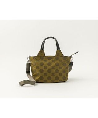 MIYABIYA La quoh with kirakaracho 南蛮七宝ベーシックプリント スモールトート 鶯(カーキ)