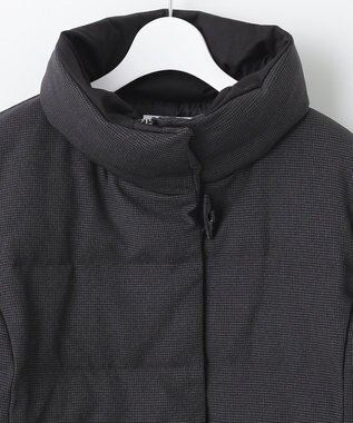 J.PRESS LADIES S ハウンドトゥース&グレンチェック ショート ダウンコート ライトグレー系3