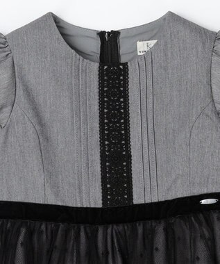 組曲 KIDS 【110-140㎝】ノワールドット ドレス グレー