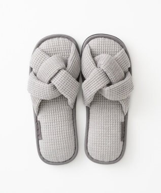 LOOM&SPOOL ワッフルスリッパ グレー