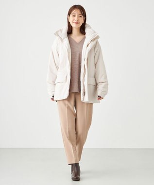 SHARE PARK LADIES 【洗える】ダブルクロスストレッチパンツ ベージュ