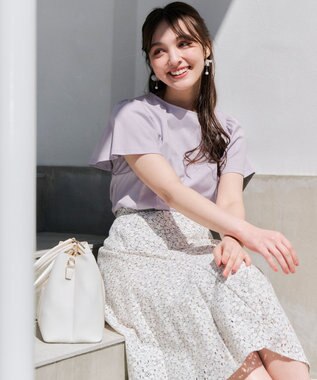 ANY SIS 【接触冷感】美人 フリルスリーブ カットソー ラベンダー