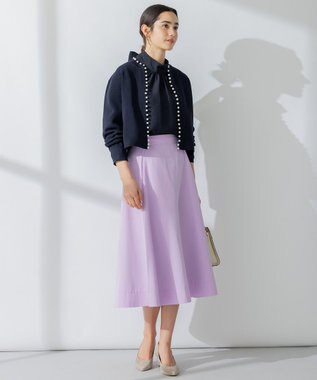 組曲 【追加生産分入荷！】AMOSSAパール カーディガン ネイビー系