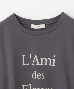 ANY 【洗濯機可】フロッキーロゴロングＴシャツ チャコール