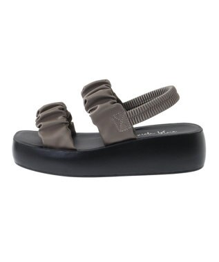 Green Parks ・ｒｉｃｈｂｌｕｅ　ギャザーアツゾコサンダル Black