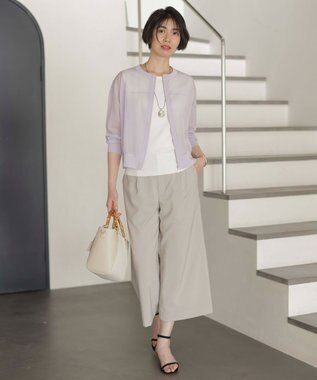 J.PRESS LADIES 【WEB限定カラーあり・洗える】FINE SLEEVELESS ニット タンクトップ オフ系