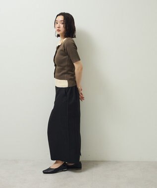 Green Parks ・Ｐｅｔｉｔ　Ｆｌｅｕｒ　バイカラーレイヤードニット Brown