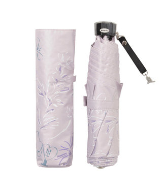 MOONBAT 【遮光率100％/遮熱/UV】LANVIN en Bleu (ランバン オン ブルー)晴雨兼用日傘 ドローイング フラワー 花柄 折りたたみ傘 簡単開閉 ペールピンク