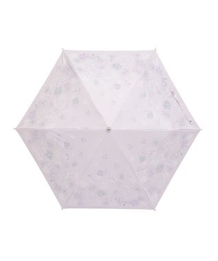 MOONBAT 【遮光率100％/遮熱/UV】LANVIN en Bleu (ランバン オン ブルー)晴雨兼用日傘 ドローイング フラワー 花柄 折りたたみ傘 簡単開閉 ペールピンク