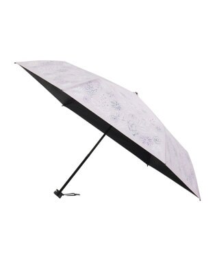 MOONBAT 【遮光率100％/遮熱/UV】LANVIN en Bleu (ランバン オン ブルー)晴雨兼用日傘 ドローイング フラワー 花柄 折りたたみ傘 簡単開閉 ペールピンク