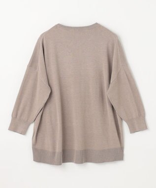 ANY L 【洗濯機可】インターシャロゴニット モカ