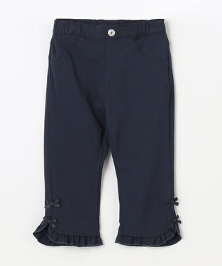 ANY KIDS フリル カプリ パンツ ネイビー