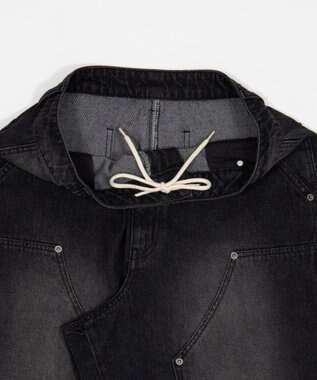 WEGO ワーカーズダブルニーデニムパンツ デニムブラックソノタ