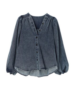 CRAFT STANDARD BOUTIQUE デニムギャザーヨークブラウス Indigo