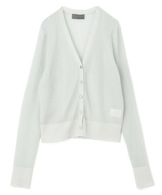 uncrave シアー リブ ニット カーディガン（uncrave STANDARD） ライトセージ