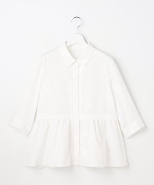 ANY SIS フレアペプラム シャツ オフ