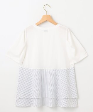 組曲 L シャツコンビティアード カットソー マルチストライプ系