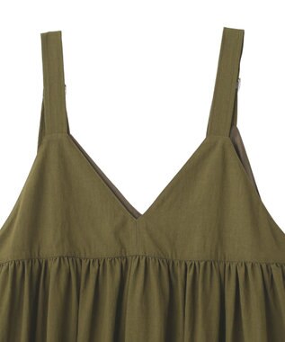 AMERICAN HOLIC 【選べる丈】Ｖネックワンピース Khaki