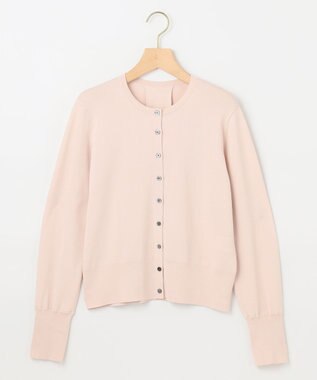 組曲 L 【6色展開・UVケア】クルーネックモダンカーディガン ピンクベージュ系