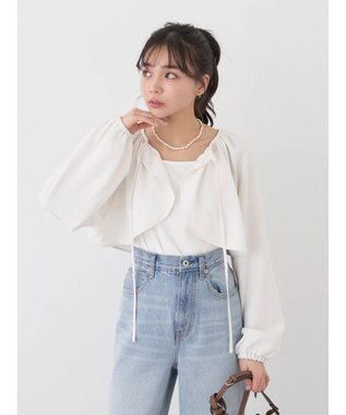 earth music&ecology ラッフルボレロ Off White