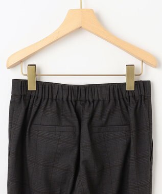 組曲 L ハンサムツイルテーパード パンツ チャコールチェック系3