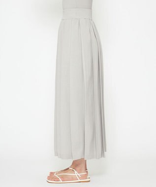 uncrave 【手洗い可】ドライタッチ ニット プリーツ スカート（uncrave WHITE） アイスグレー