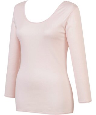 Wing あったかインナー 綿100％ 毛玉になりにくい 型くずれしにくい 【綿の贅沢 リッチ】 8分袖 長袖 秋 冬 EL4882 ウイング／ワコール ピンク