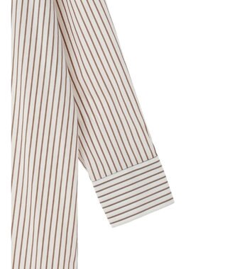 earth music&ecology ボウタイシャツワンピース Stripe Brown