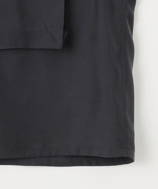 NAVE 【ReNAVE・セットアップ可/洗える/UVケア/接触冷感】フィブリルシャンブレー オープンカラーシャツ ブラック系