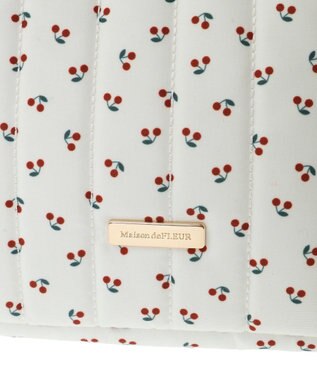 Maison de FLEUR チェリープリント2Wayトートバッグ Ivory