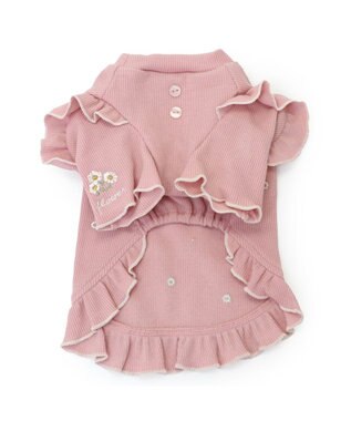 PET PARADISE ペットパラダイス  プレミアムペティヒー ト 花フリルTシャツ  中型犬 ピンク