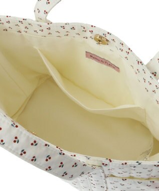 Maison de FLEUR チェリープリント2Wayトートバッグ Ivory
