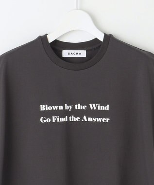 23区 【SACRA】フォールデッドライン ロゴカットソー チャコールグレー系